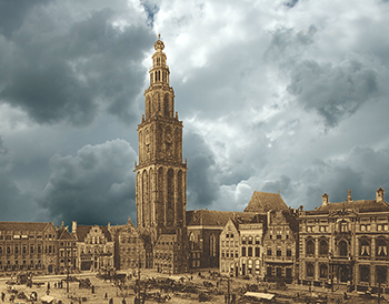 Donkere wolken boven Groningen